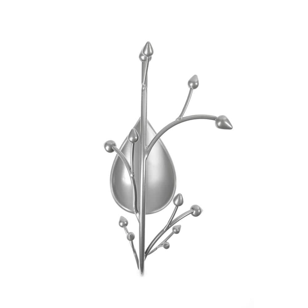 Gun Metal Orchid Jewelry Stand with Leaf Dish