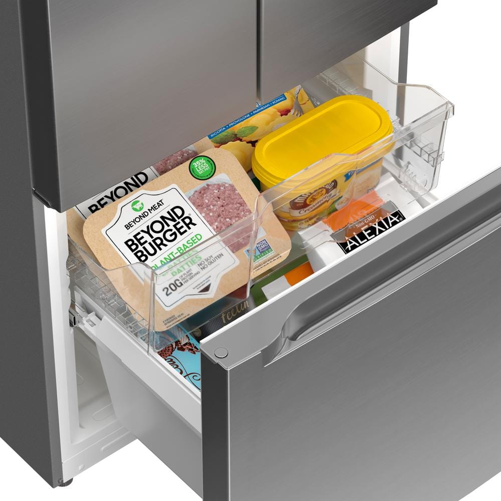 30-Inch Stainless Steel French Door Refrigerator with Dual Freezer Drawers