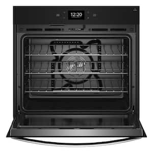 27 in. Single Electric Wall Oven with True Convection Self-Cleaning in Fingerprint Resistant Stainless Steel