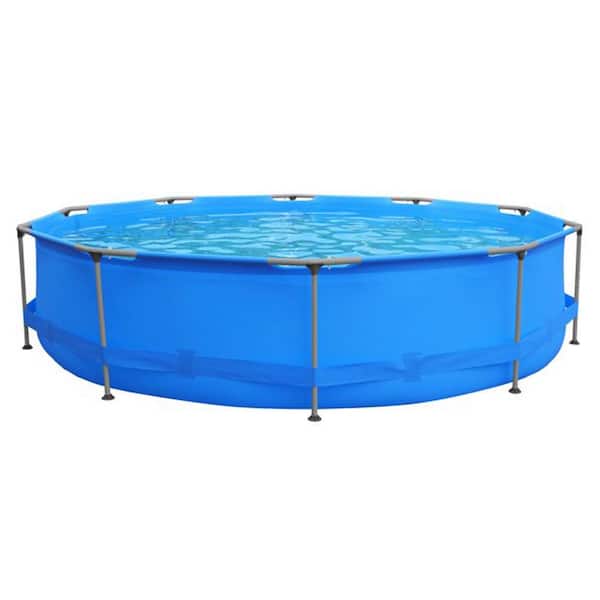 JLeisure Avenli Frame 12 ft. 30 in. Round Tall 1,617 Gal Easy Assembly Swimming Pool