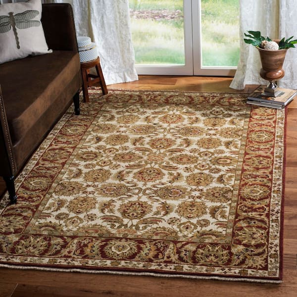 Old World 3 ft. x 5 ft. Ivory/Rust Ornate Area Rug