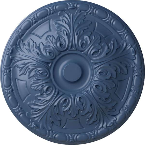 Ekena Millwork 15-3/4" x 5/8" Granada Urethane Ceiling Medallion (Fits Canopies upto 4-1/4"), Hand-Painted Americana
