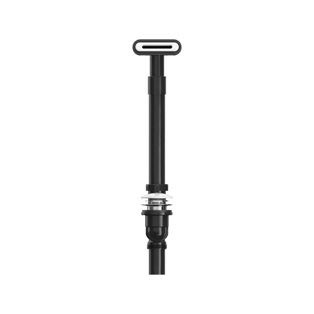 Black and White PVC Tub Overflow and Drain Kit