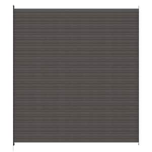 UltraEasy Hybrid Enclosures 6 ft. x 6 ft. Argentinian Silver Gray Composite Horizontal Fence Panel Kit with Gray Frame