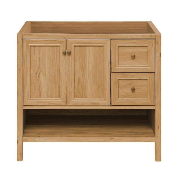 Swiss Madison Chateau 17.9 in. W. x 35.35 in. D x 32.5 in. H Single Sink Bath Vanity Cabinet without Top in Natural Oak