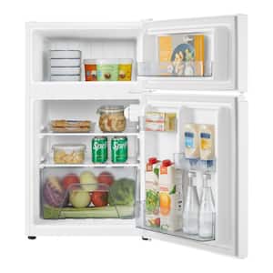 3.1 cu. ft. 2-Door Mini Refrigerator in White With Freezer, ENERGY STAR