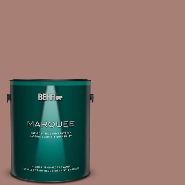 BEHR MARQUEE 1 gal. #MQ1-52 Fresh Cedar One-Coat Hide Semi-Gloss Enamel Interior Paint & Primer