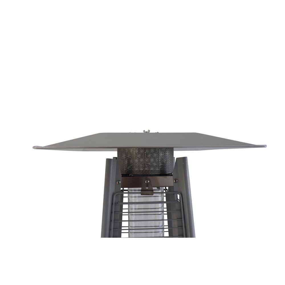 40,000 BTU Mocha Stainless Steel Pyramid Standing Patio Heater