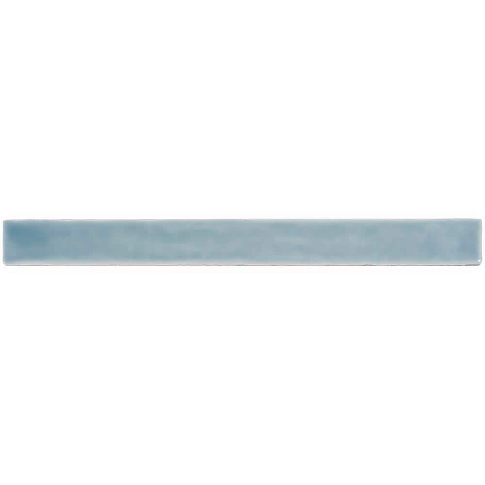 Nantucket Blue 2" x 20" Polished Ceramic Subway Wall Tile