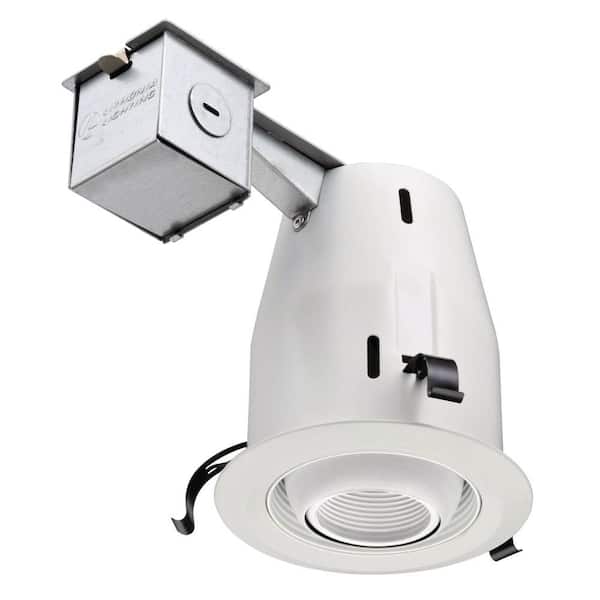 Lithonia Lighting 4 in. White Recessed Eyeball Kit LK4EMW - The