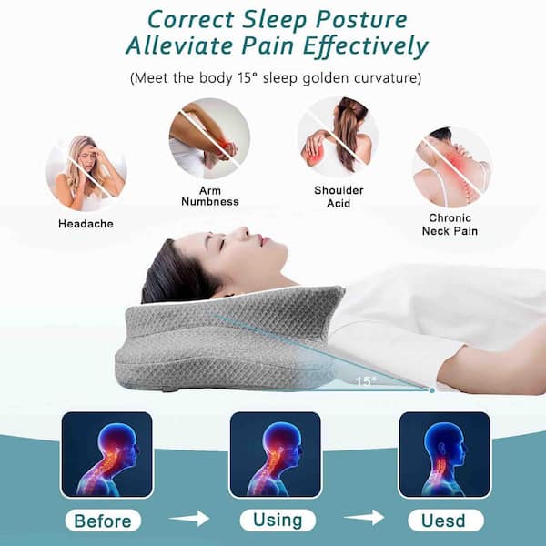 Cervical Neck Pillow for Pain Relief Sleeping, Contour