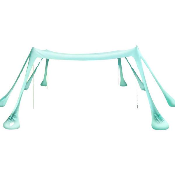10 ft. x 10 ft. Beach Tent Sun Shelter with Sandbags and Shovels