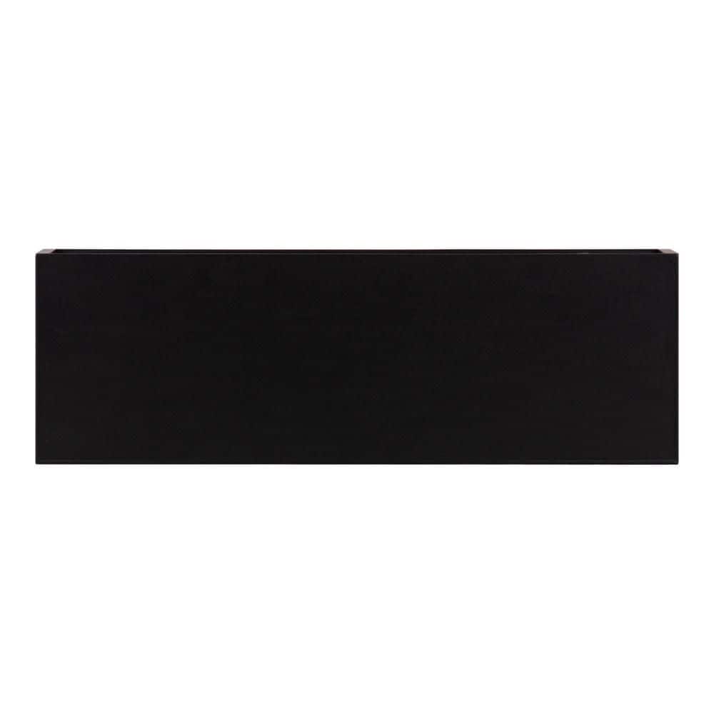 Havlock Black Solid Wood Floating Wall Shelves, Set of 2