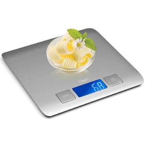 Zenith Digital Kitchen Scale in Refined Stainless Steel with Fingerprint Resistant Coating