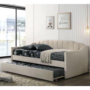 Gallupp Beige Twin Daybed with Trundle and Care Kit