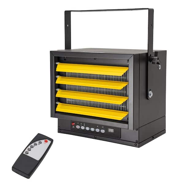 Edendirect 7500-Watt Black Electric Garage Heater Micathermic Space Heater, Remote Control and 12 H Timer, for Garage, Workshop