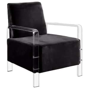 Bethune Black Polyester Upholstered Accent Chair