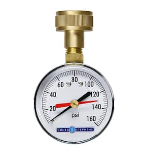160 PSI Water Test Gauge with Memory Pointer and 3/4 in. Female Brass Hose Connection
