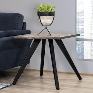 Jett 24 in, Square End Table, Grey Wood