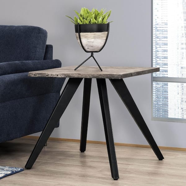 PRIMO INTERNATIONAL Jett 24 in, Square End Table, Grey Wood