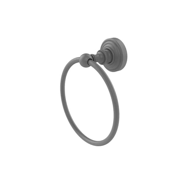 Allied Brass Waverly Place Collection Wall Mounted Towel Ring in Matte Gray