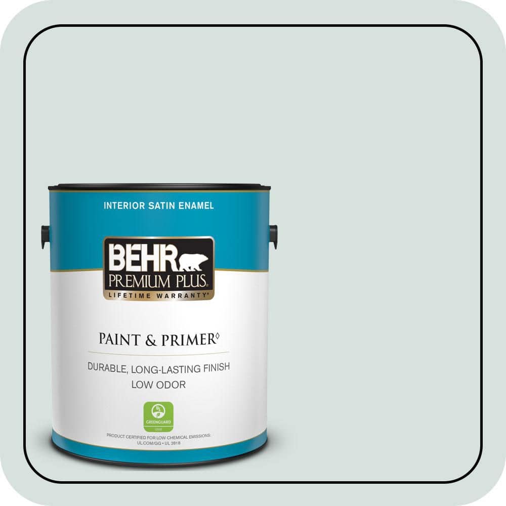 1 gal. #490E-2 Delicate Mist Satin Enamel Low Odor Interior Paint & Primer price history on PriceWatchPro