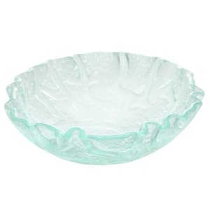 Free-form Wave Glass Vessel Sink in Clear