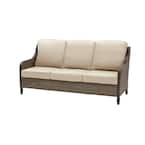 Windsor brown wicker outdoor deals patio sofa