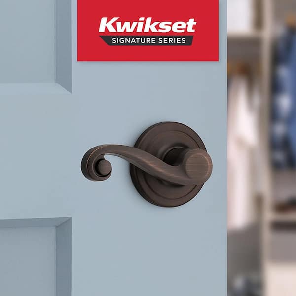 Kwikset Lido Venetian Bronze Left-Handed Half-Dummy Door Handle