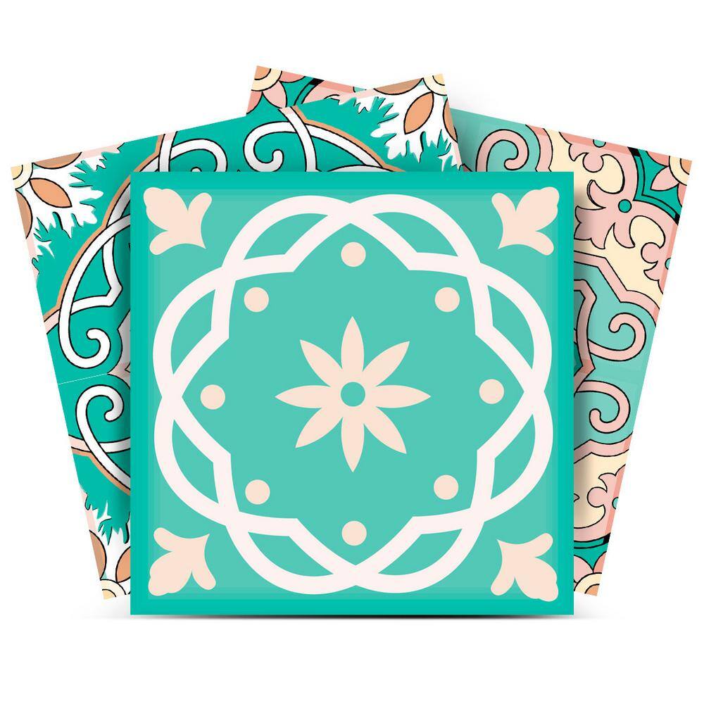White and Green SB17 5 in. x 5 in. Vinyl Peel and Stick Tile (24-Tiles, 4.17 sq. ft. / Pack) price history on PriceWatchPro