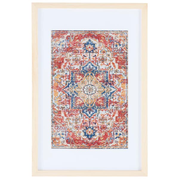 SAFAVIEH Lonqu Framed Mixed Media Abstract Wall Art 23 in. x 14 in.