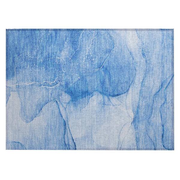 Chantille ACN507 Blue 1 ft. 8 in. x 2 ft. 6 in. Machine Washable Indoor/Outdoor Geometric Area Rug