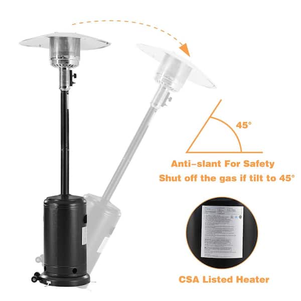 Garden Outdoor Patio Heater Propane Standing 48,000 BTU Propane Gas Auto Tilt CSA, Hammered Bronze Garden Outdoor Patio Heater Propane Standing 48,000 BTU Propane Gas Auto Tilt CSA, Hammered Bronze