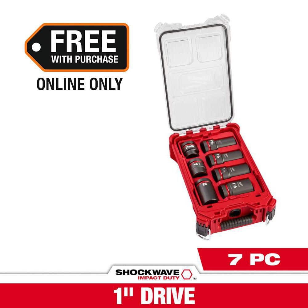 Milwaukee SHOCKWAVE Impact Duty 1 in. Drive 7-Piece MM and SAE