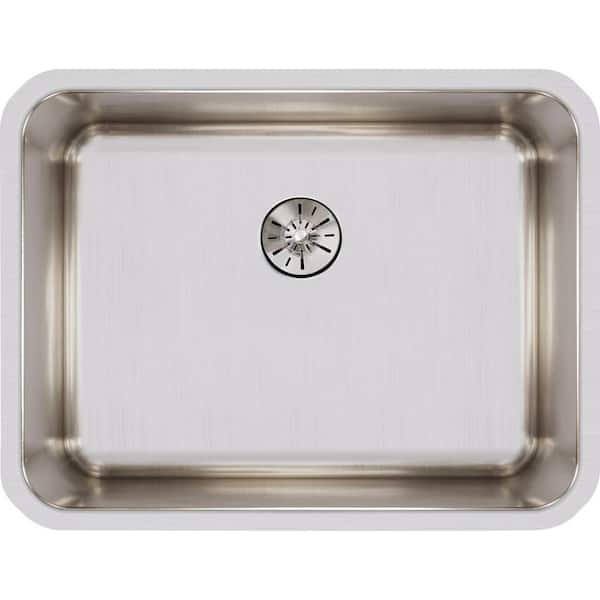 Elkay Lustertone 24 in. Undermount Single Bowl 18-Gauge Stainless Steel Kitchen Sink w/ Accessories
