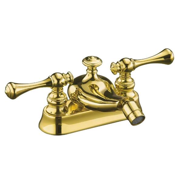 KOHLER Revival 2-Handle Bidet Faucet in Vibrant Polished Brass