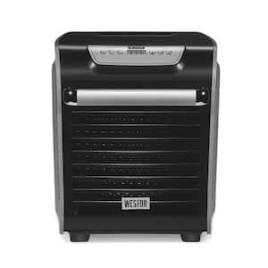 10-Tray Grey Food Dehydrator with Oven-Style Door