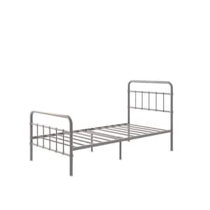 Florence Gray Metal Frame Twin Platform Bed Frame