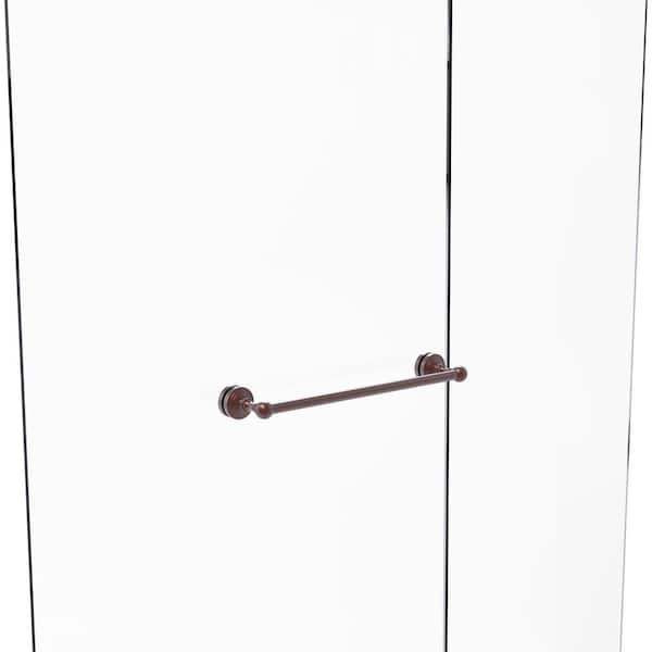 Allied Brass Waverly Place 18 in. Over-the-doorShower Door Towel Bar in Antique Copper