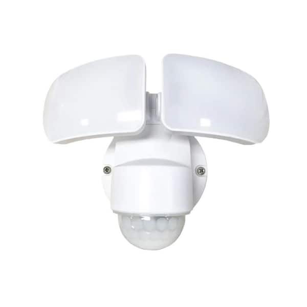 2200 Lumen LED Motion Activated Security Light with Switch - White(1-Pack)