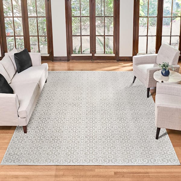 Spiker Ivory 10x13 Area Rug, Home Accents - Rugs