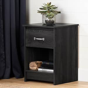 Tassio 1-Drawer Gray Oak Nightstand (17.75 in. W x 25 in. H)