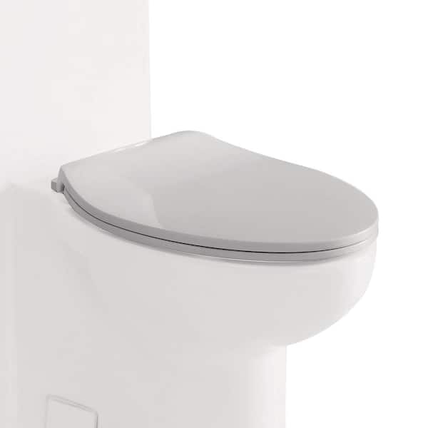 EAGO R-377SEAT Elongated Closed Front Toilet Seat in White