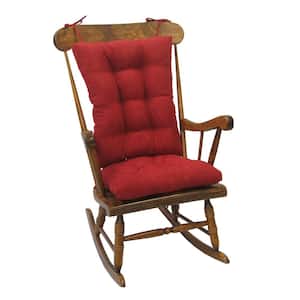Gripper Twillo Red Jumbo Rocking Chair Cushion Set