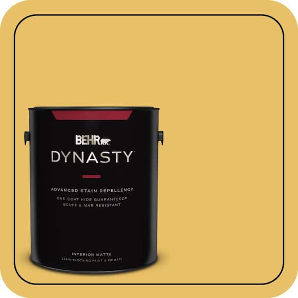 BEHR DYNASTY 1 gal. #360D-5 Golden Chalice Matte Interior Stain-Blocking Paint & Primer