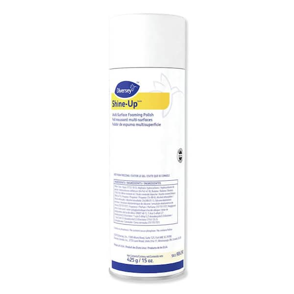 Diversey 15 oz. Lemon Scent Shine-Up TM/MC Multi-Surface Foaming Polish, Aerosol Spray, (12-Carton)