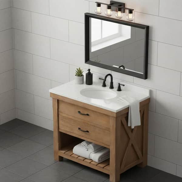 Deluxe 36 in. W x 22 in. D x 34 in. H Freestanding Bath Vanity in