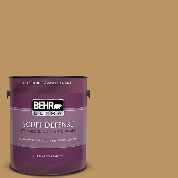 BEHR ULTRA 1 gal. #S300-5 Spiced Mustard Extra Durable Eggshell Enamel Interior Paint & Primer