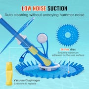 Automatic Suction Pool Cleaner 10 x 32 in. Hoses Vacuum Pool Cleaner with Extra Diaphragm Above-Ground Swimming Pool