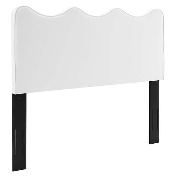 MODWAY Athena Performance Velvet Twin. Headboard in White